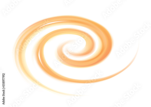 Vector light orange background of swirling texture