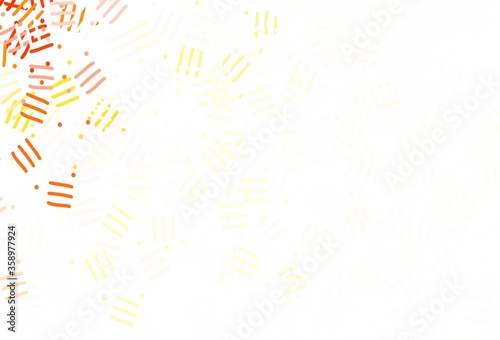 Light Red, Yellow vector template with repeated sticks, dots.