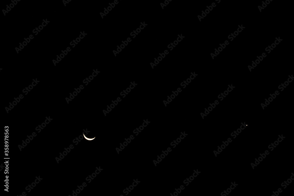 Crescent moon in the sky Crescent moon in the sky