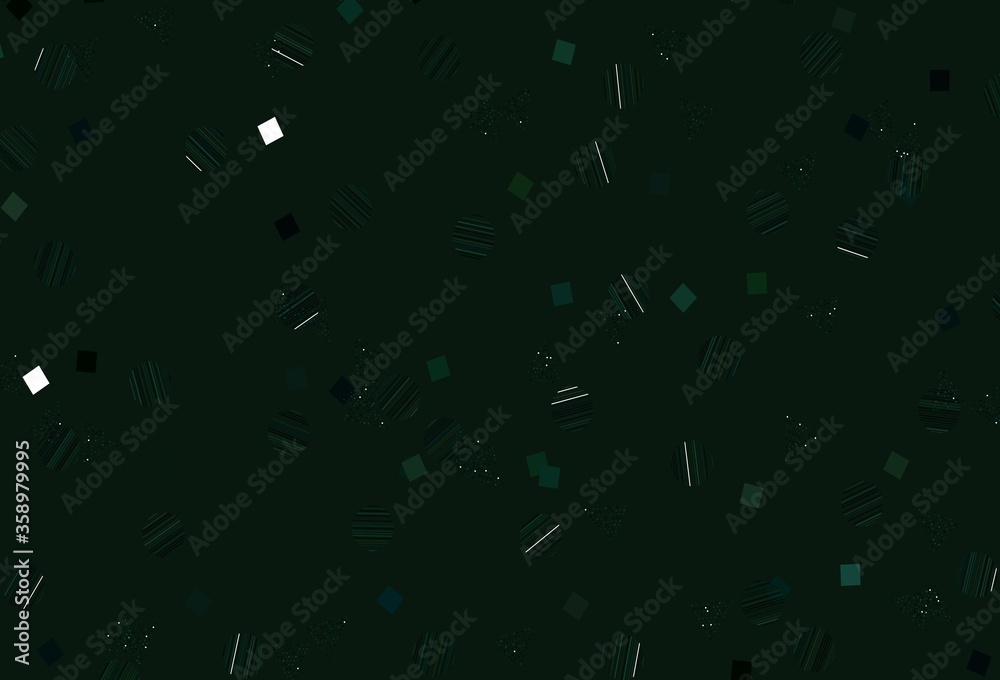 Light Green vector texture with poly style with circles, cubes.