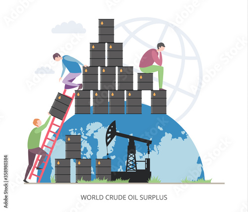 World Crude Oil Surplus concept