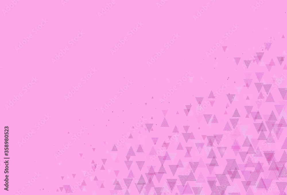 Light Pink vector background with polygonal style with circles.