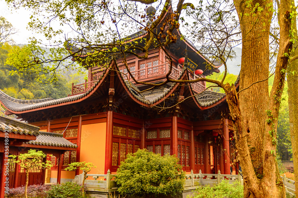 It's One of the Buddha pagodas at the Lingyin Temple (Temple of the Soul's Retreat) complex. One of the largest Buddhist temples in China It's One of the Buddha pagodas at the Lingyin Temple (Temple of the Soul's Retreat) complex. One of the largest Buddhist temples in China