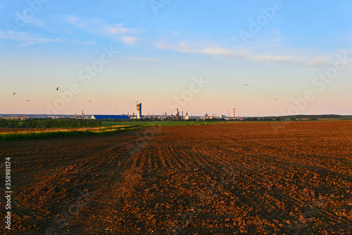 industrial and agricultural landscape