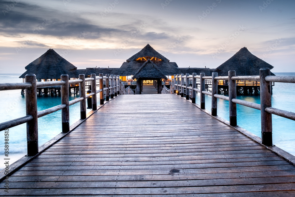 Zanzibar beach house, typical beach architecture