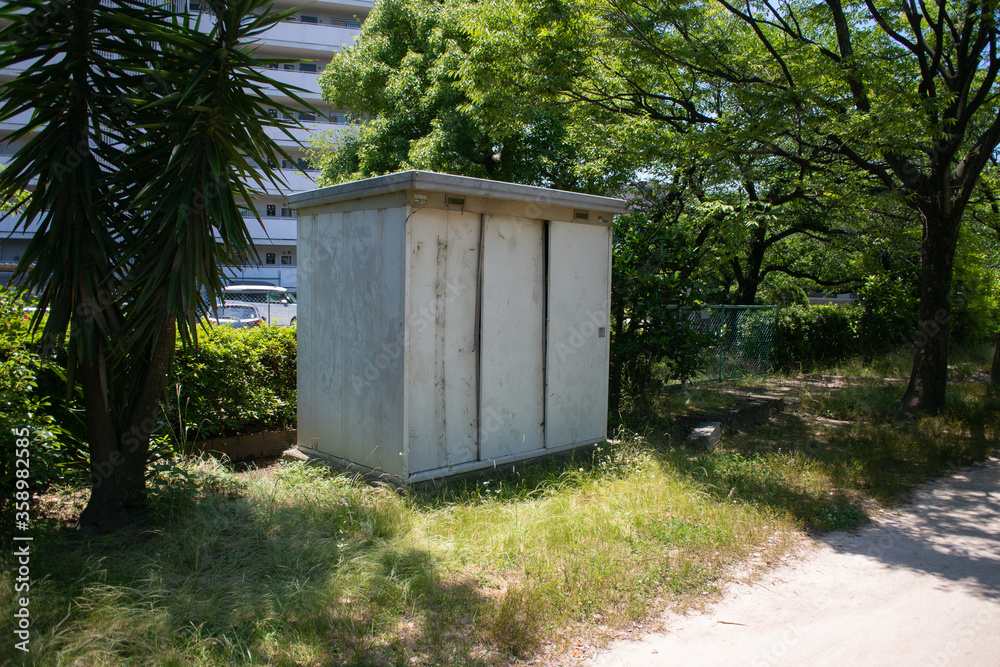 Naklejka premium 公園の物置