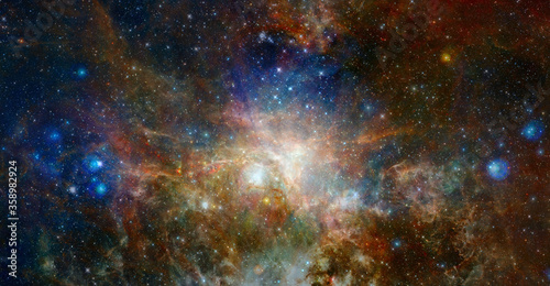 Fototapeta Naklejka Na Ścianę i Meble -  Infinite space background. This image elements furnished by NASA