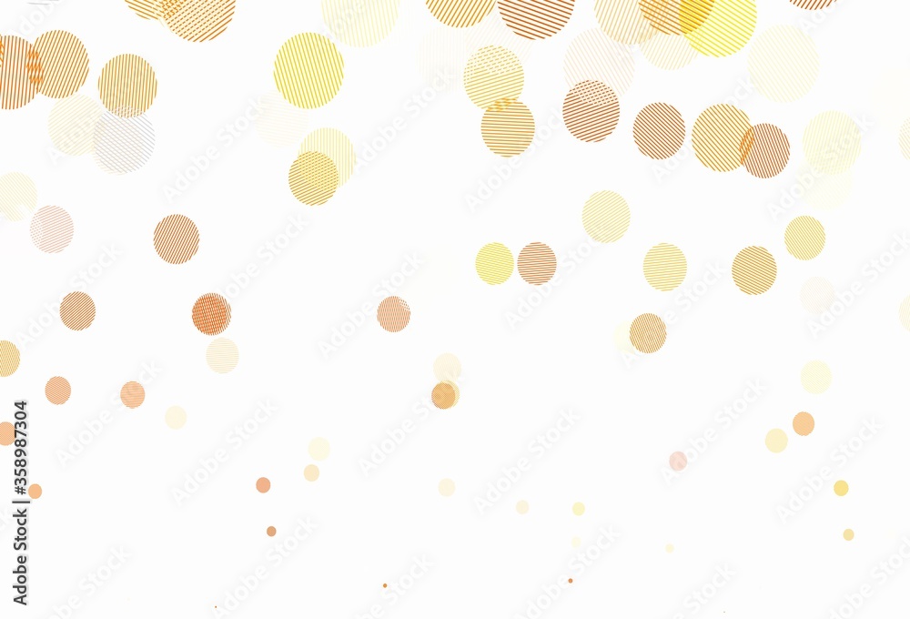 Light Orange vector texture with disks.