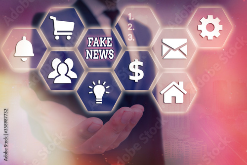 фотографія Word writing text Fake News