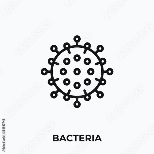 bacteria icon vector. bacteria sign symbol
