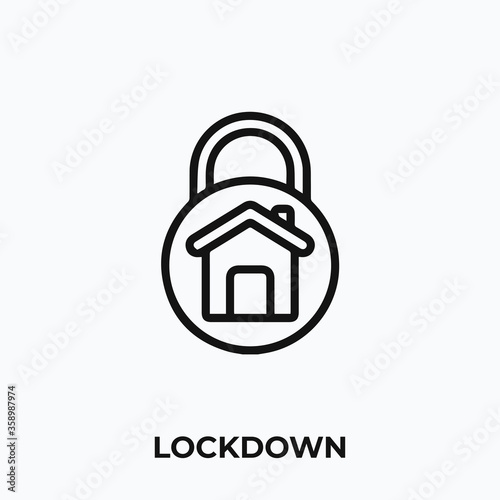 lockdown icon vector. lockdown sign symbol