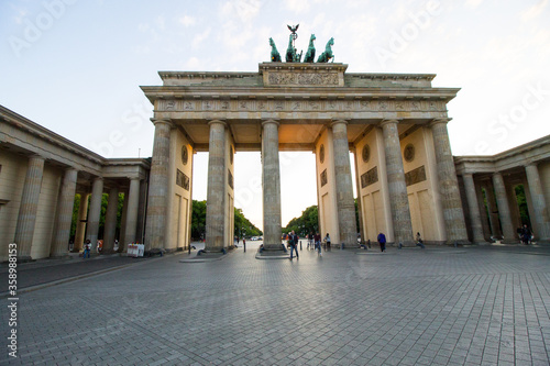 Berlin Brandenburg Gate  Brandenburger Tor  at sunset time