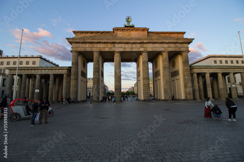 Berlin Brandenburg Gate (Brandenburger Tor) at sunset time