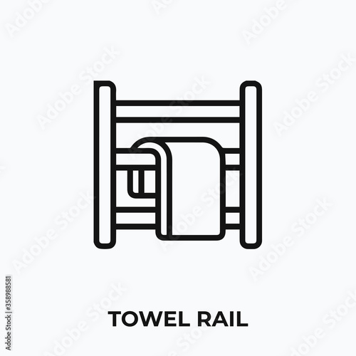 towel rail icon vector. towel rail sign symbol