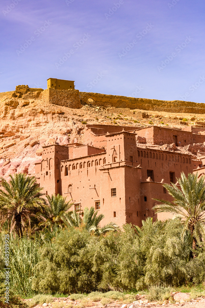 It's Part of the Castle of Ait Benhaddou, a fortified city, the former caravan way from Sahara to Marrakech. UNESCO World Heritage, Morocco