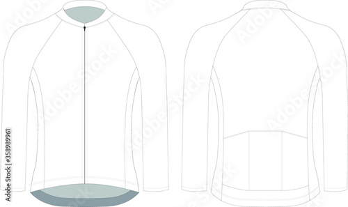 Cycling short sleeve jersey custom design blank template vector illustration 