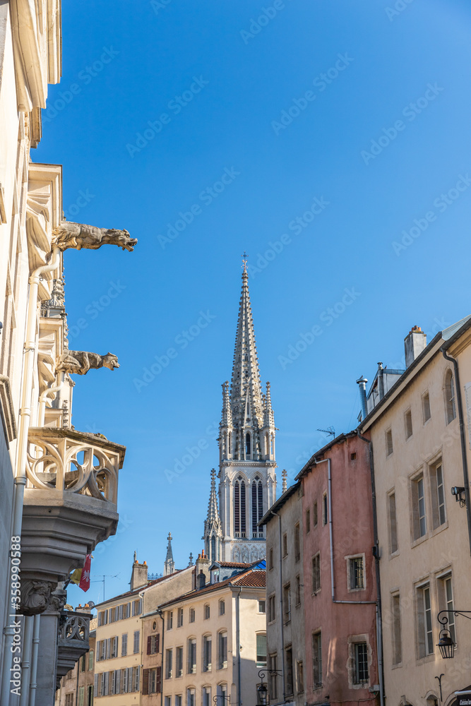 Towers of Saint Epvre Basilica in Nancy, France