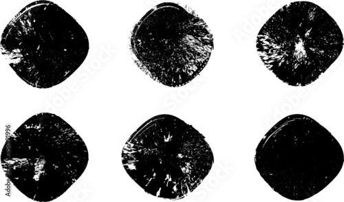 Grunge post Stamps Collection, Circles. Banners, Insignias , Logos, Icons, Labels and Badges Set . vector distress textures.blank shapes.