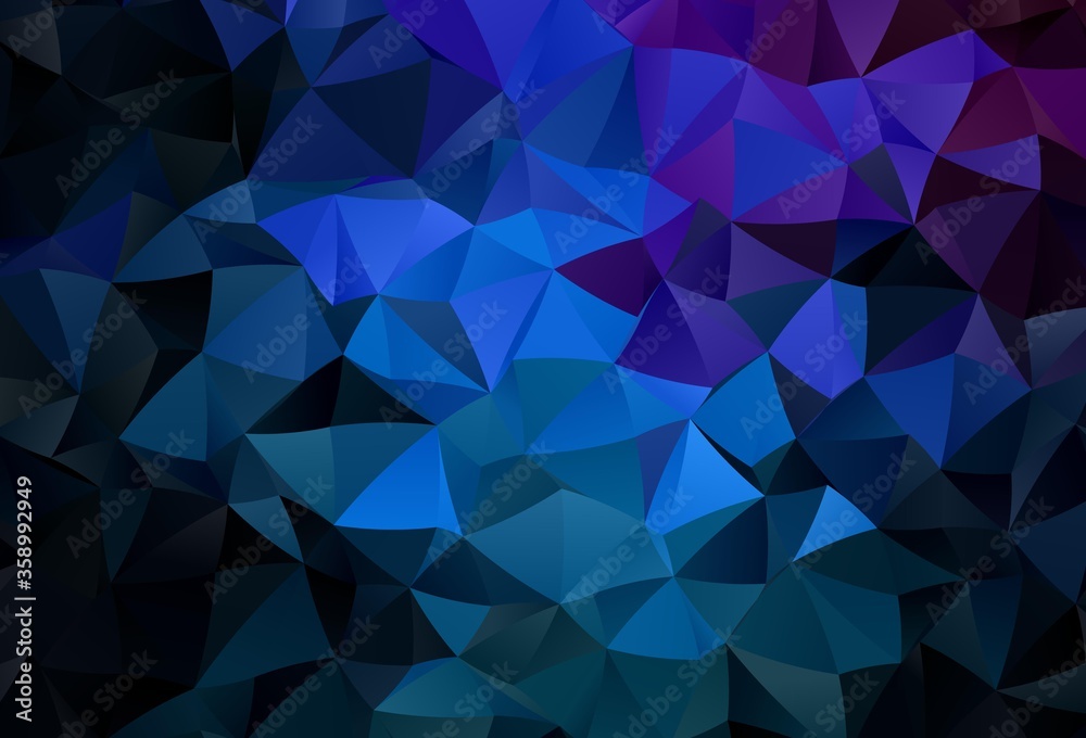 Obraz premium Dark Pink, Blue vector abstract mosaic backdrop.