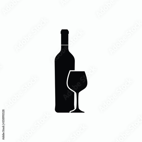 wine icon vector