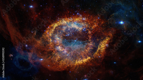 Universe with stars in outer space. Elements of this image furnished by NASA
