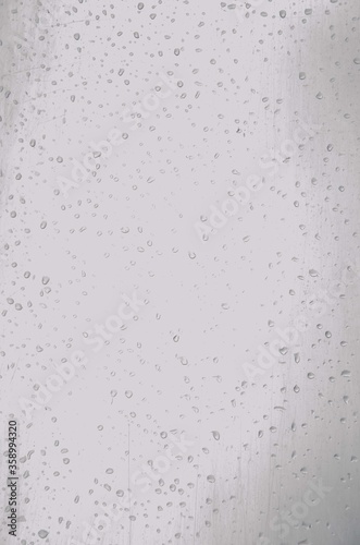Water drops texture on gray metal, drops on metal surface background.