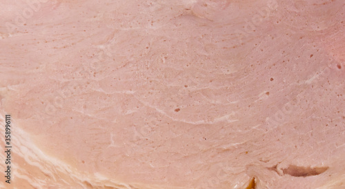 Fresh slice of ham texture