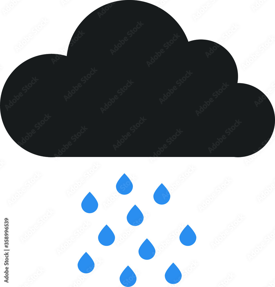 Weather icons on white background. Vector illustration.