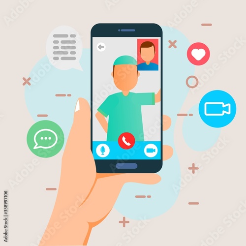 Vector of Video Call Design Template