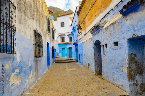 It's Blue walls of the houses of Chefchaouen, Morocco. © Anton Ivanov Photo