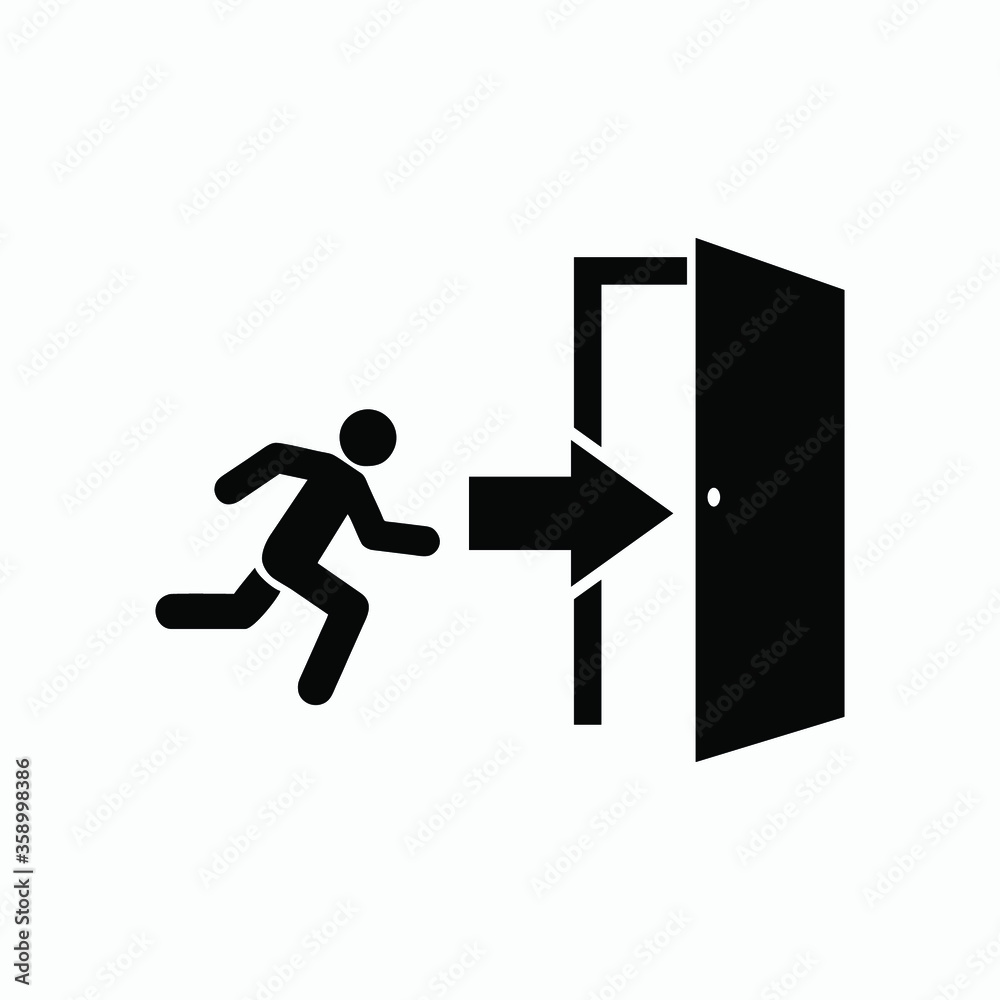 exit sign icon vector exit sign icon vector