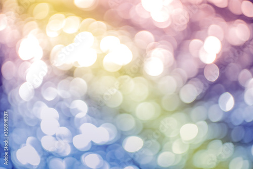 blurry lights, festive or birthday background, multicolored bokeh lights
