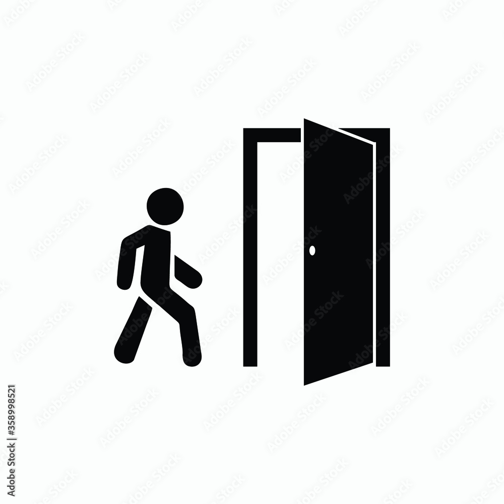 exit sign icon vector exit sign icon vector