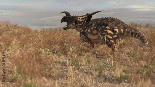 herbivorous  reptile  animal  einiosaurus  dinosaur  paleontology  jurassic  cretaceous  ceratopsian  white  illustration  isolated  dino  monster  beast  dangerous  monstrous  palaeontology  colossal
