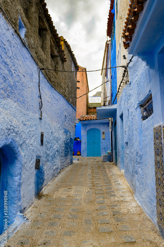 It's Blue walls street of Chefchaouen, Morocco. © Anton Ivanov Photo