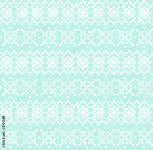 Sky Blue Christmas fair isle pattern background for fashion textiles, knitwear and graphics