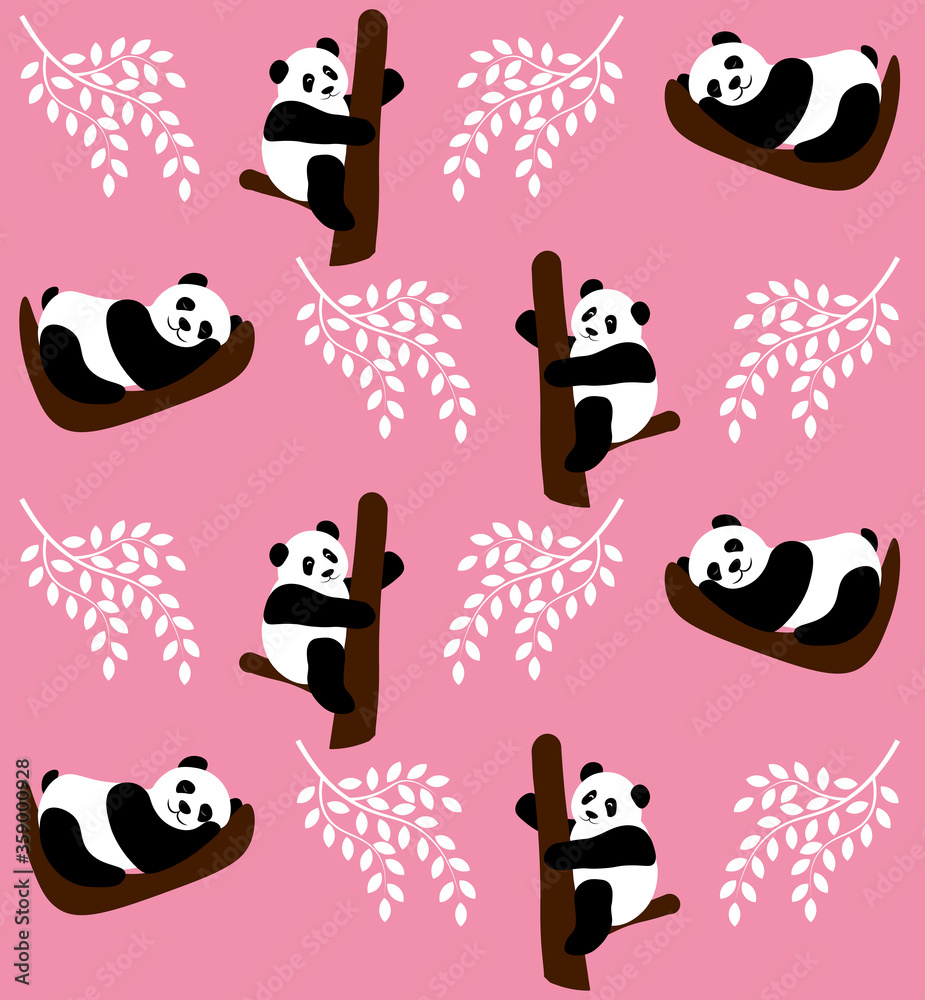 pandas on a tree among the branches pandas on a tree among the branches