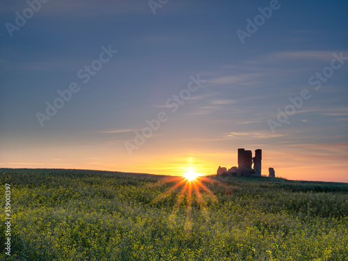 Sunstar by the Ruins of St James at Sunrise Fototapet
