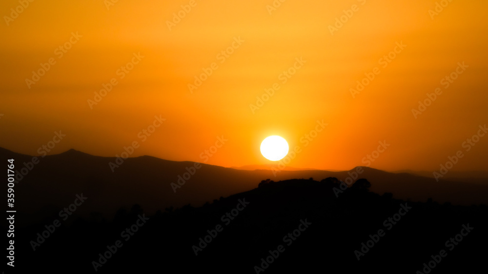 sunset in the mountains sunset in the mountains