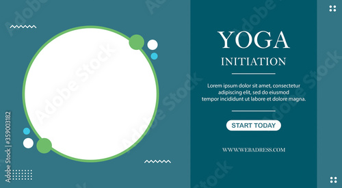 фотографія Banner template for yoga initiation