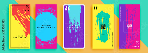 Trendy editable template for social networks stories, vector illustration. Design backgrounds for social media.