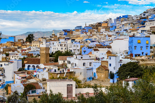It's Chefchaouen, small town in northwest Morocco famous by its blue buildings © Anton Ivanov Photo