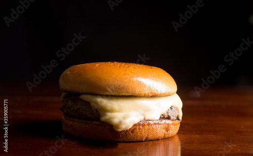 cheeseburguer black background photo