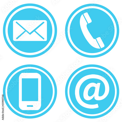 contact icons in vector format.