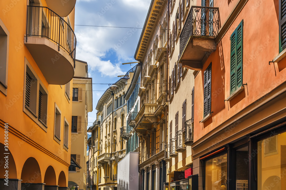 Obraz premium Street in Lugano, Switzerland