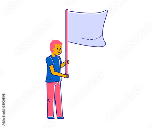 Protest people against discrimination All Lives Meter, set of cartoon characters isolated on white, vector illustration. Men and women activists protest with signboards, anti racism discrimination