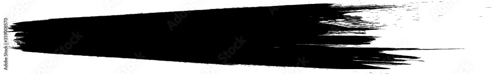 Grunge Paint Roller . Vector brush Stroke . Distressed banner . Black stripes isolated. paintbrush collection . Modern Textured shape . Dry border in Black . Bulge lines