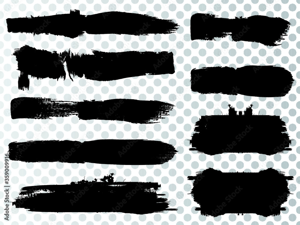Grunge Paint Roller . Vector brush Stroke . Distressed banner . Black stripes isolated. paintbrush collection . Modern Textured shape . Dry border in Black . Bulge lines Grunge Paint Roller . Vector brush Stroke . Distressed banner . Black stripes isolated. paintbrush collection . Modern Textured shape . Dry border in Black . Bulge lines