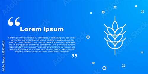 White line Hop icon isolated on blue background. Vector Illustration.