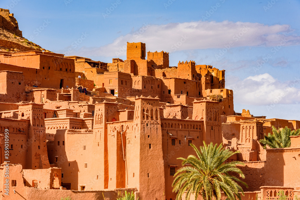 It's Kasr of Ait Benhaddou, a fortified city, the former caravan way from Sahara to Marrakech. UNESCO World Heritage, Morocco
